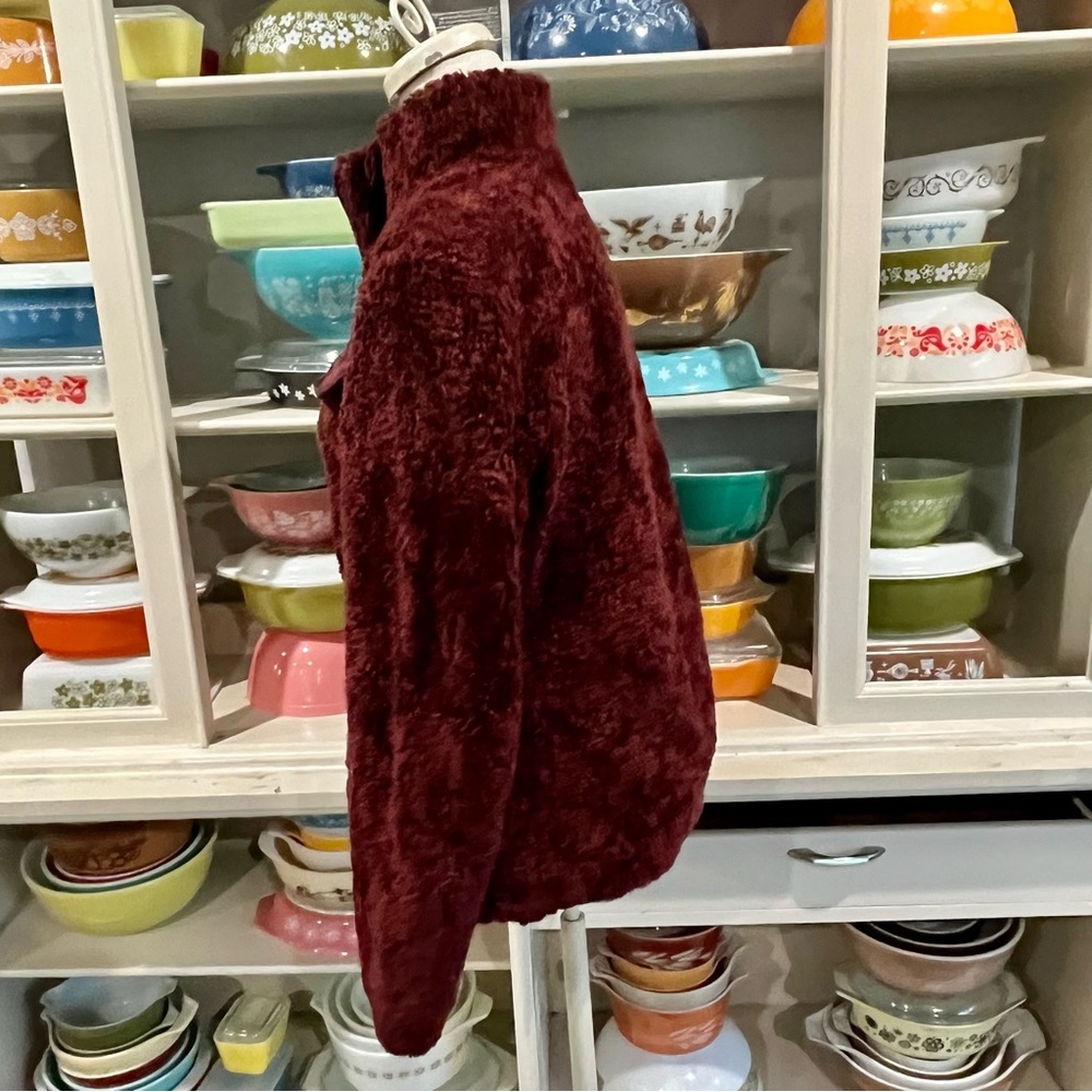 Pendleton Burgundy Fuzzy Zip Jacket - Size Small - image 8